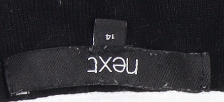 Next Women's Black Floral Blouse, Size 14, Casual Wear