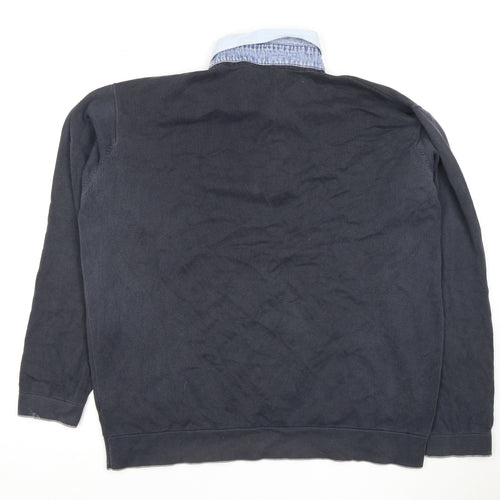 Marks & Spencer Men's Blue Polo Shirt XL