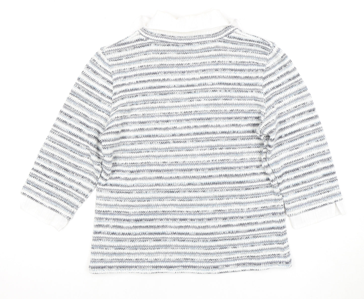 Marks and Spencer Women's Multicoloured Striped Cardigan M