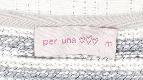 Marks and Spencer Women's Multicoloured Striped Cardigan M