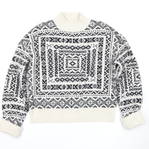 Oasis Women's Multicoloured Geometric Pullover Jumper S