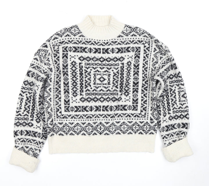 Oasis Women's Multicoloured Geometric Pullover Jumper S