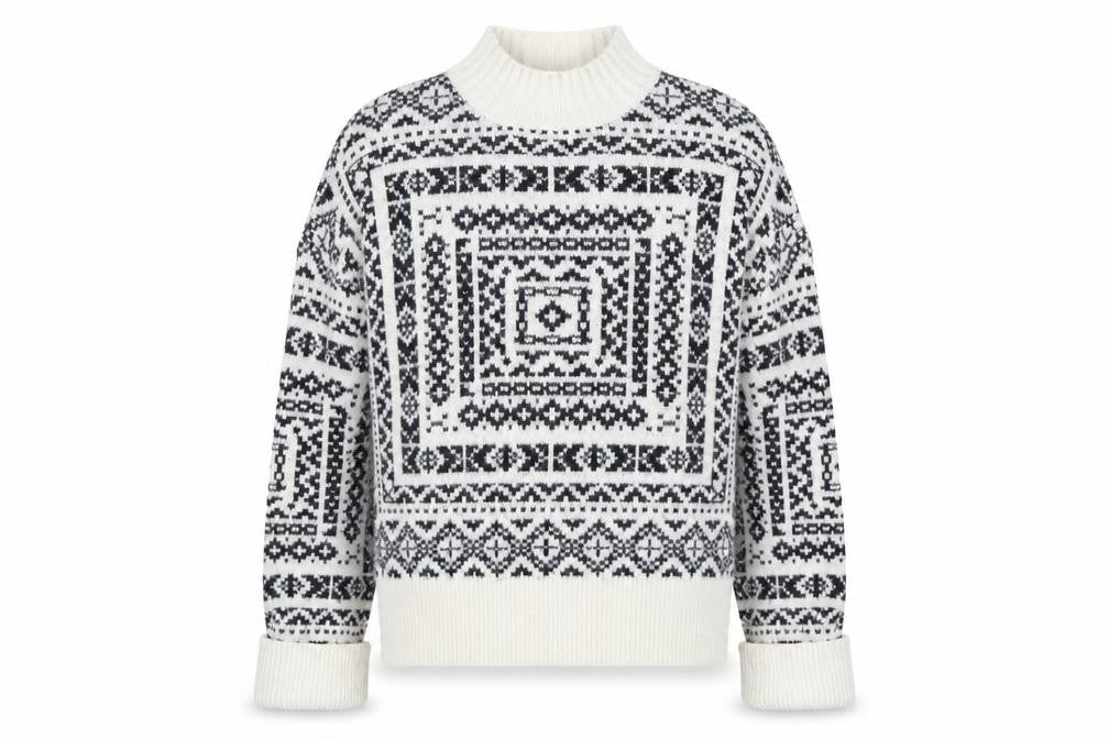 Front view of Oasis Women's Multicoloured Geometric jumper S