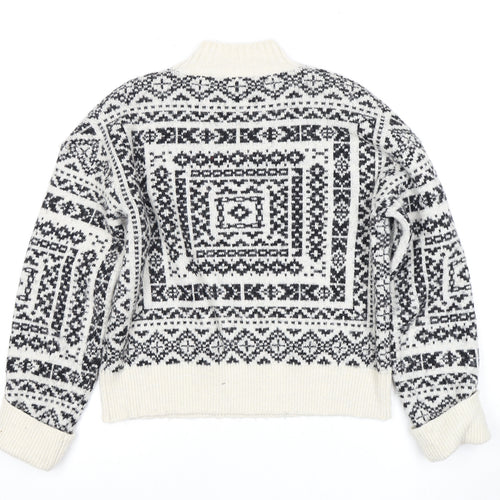 Oasis Women's Multicoloured Geometric Pullover Jumper S