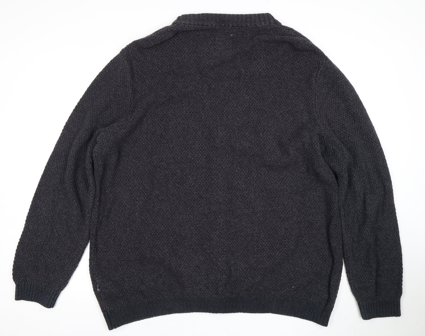 Fat Face Men's Black Cardigan 3XL V-Neck Knit Jumper