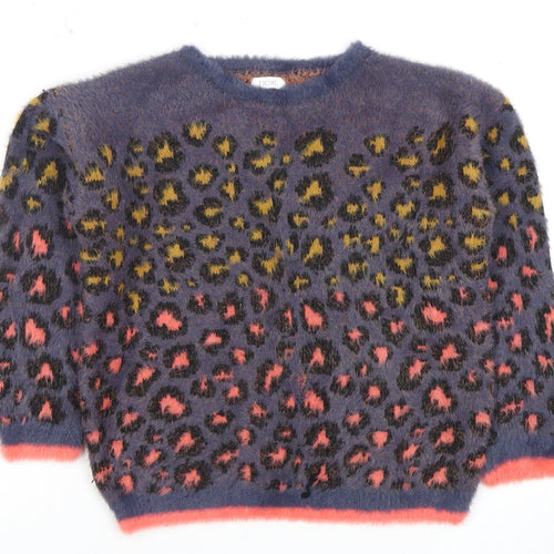 Next Girls Multicoloured Animal Print Pullover Jumper 5 Years