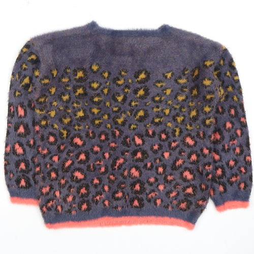 Next Girls Multicoloured Animal Print Pullover Jumper 5 Years