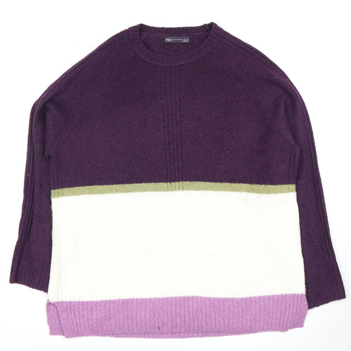 Marks and Spencer Women's L Purple Knit Pullover Jumper