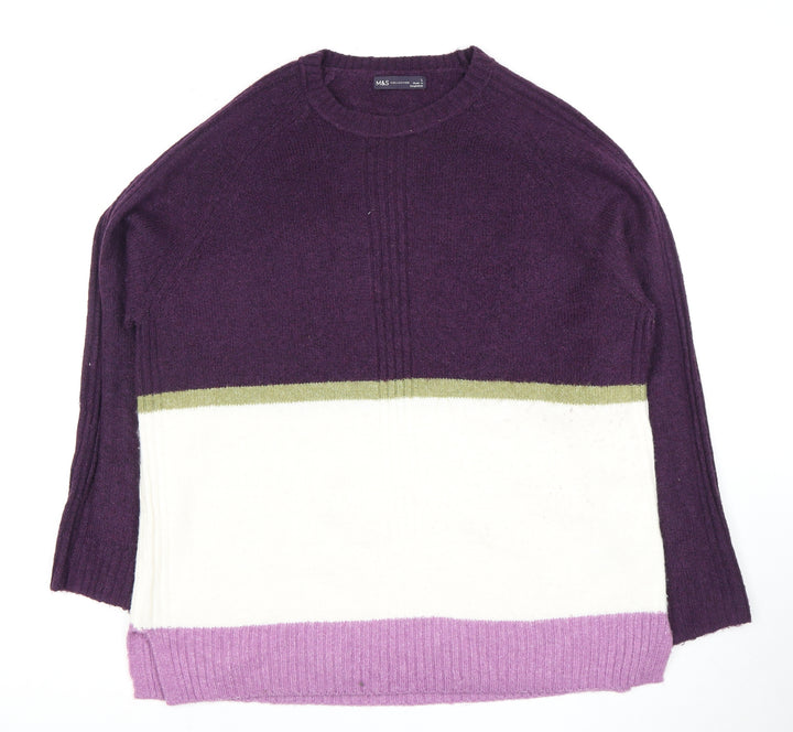 Marks and Spencer Women's L Purple Knit Pullover Jumper