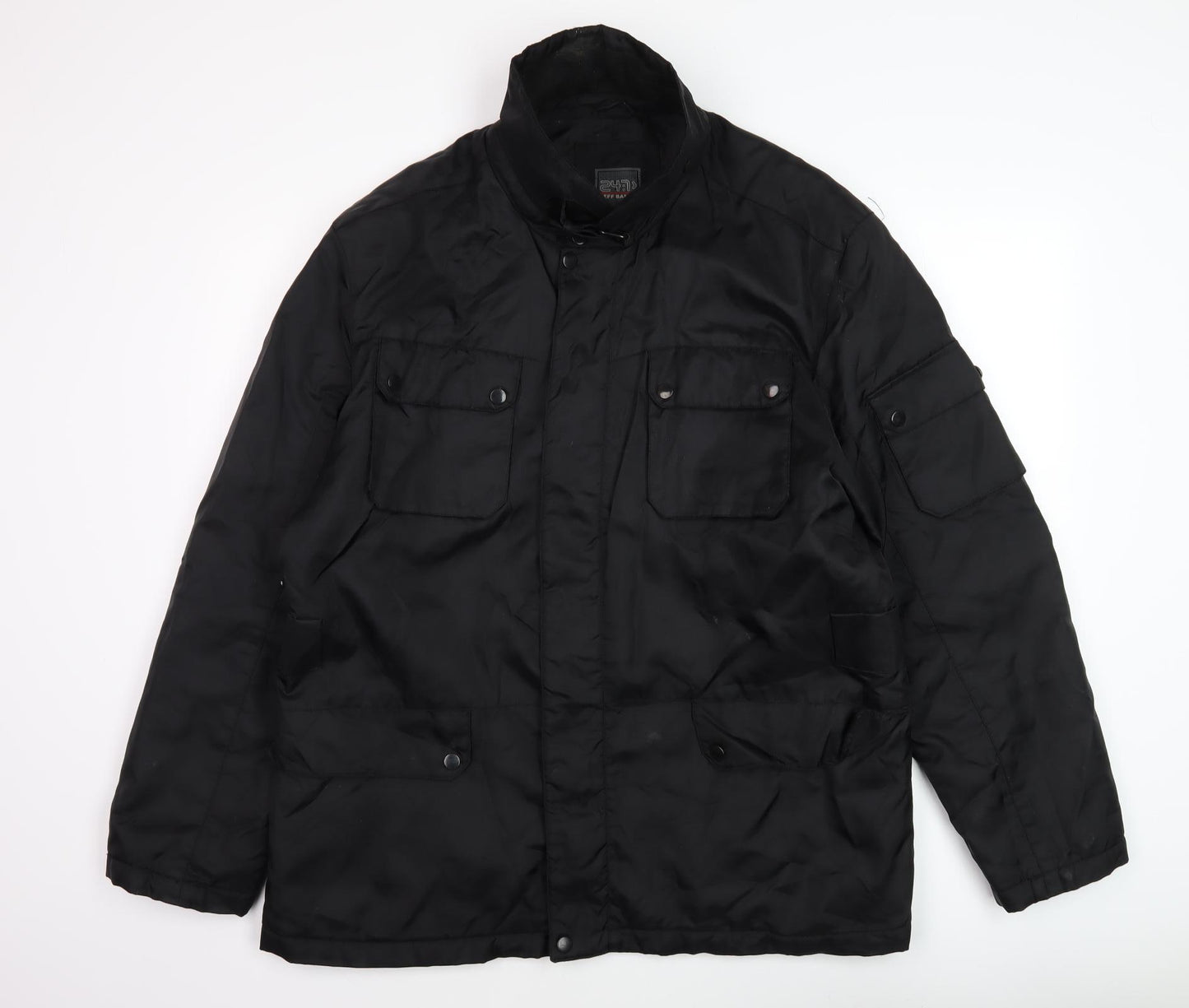 Jeff Banks Men's Black Military Jacket, Size L