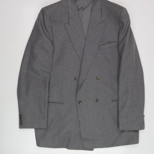 Centaur Gold Men's Grey Double-Breasted Blazer 46 Long