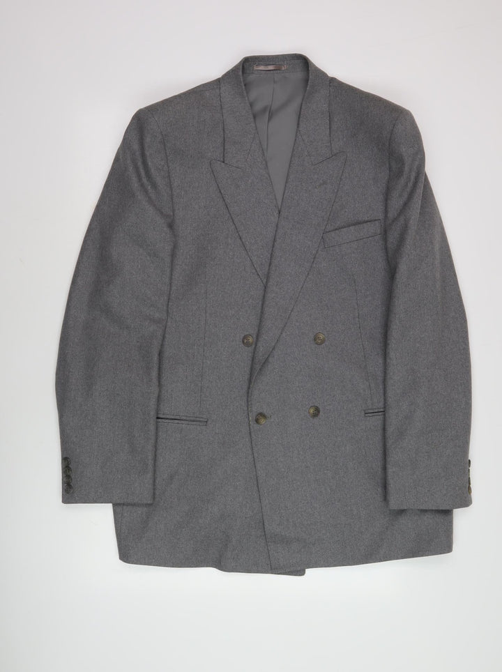 Centaur Gold Men's Grey Double-Breasted Blazer 46 Long