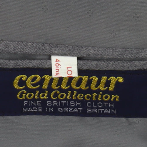 Centaur Gold Men's Grey Double-Breasted Blazer 46 Long
