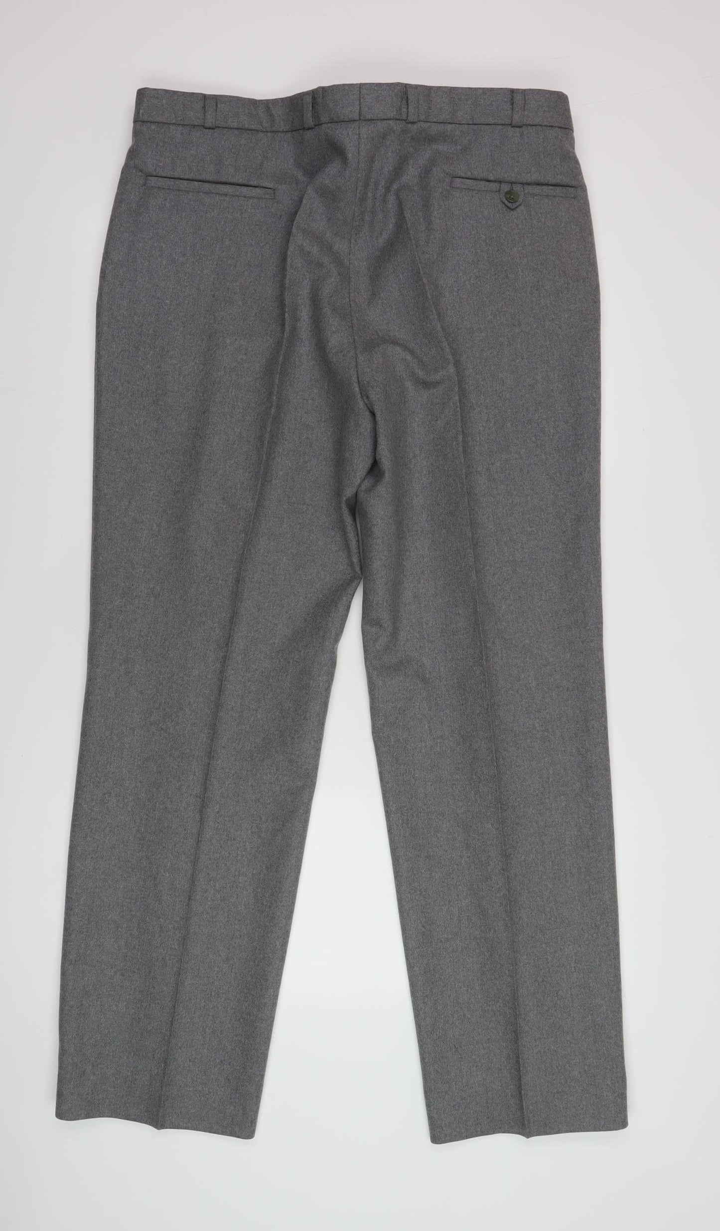 Centaur Men's Grey Wool Formal Trousers 46L