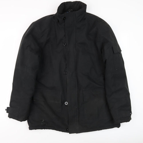 Aldon Men's Black L Jacket, Stand-Up Collar, Regular Fit