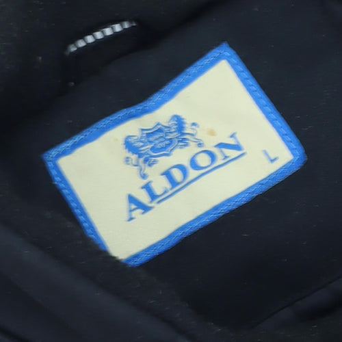 Aldon Men's Black L Jacket, Stand-Up Collar, Regular Fit