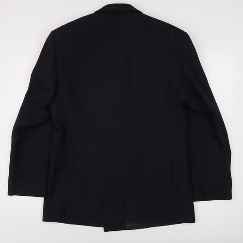 Debenhams Men's Blue Double-Breasted Blazer, Size 40R