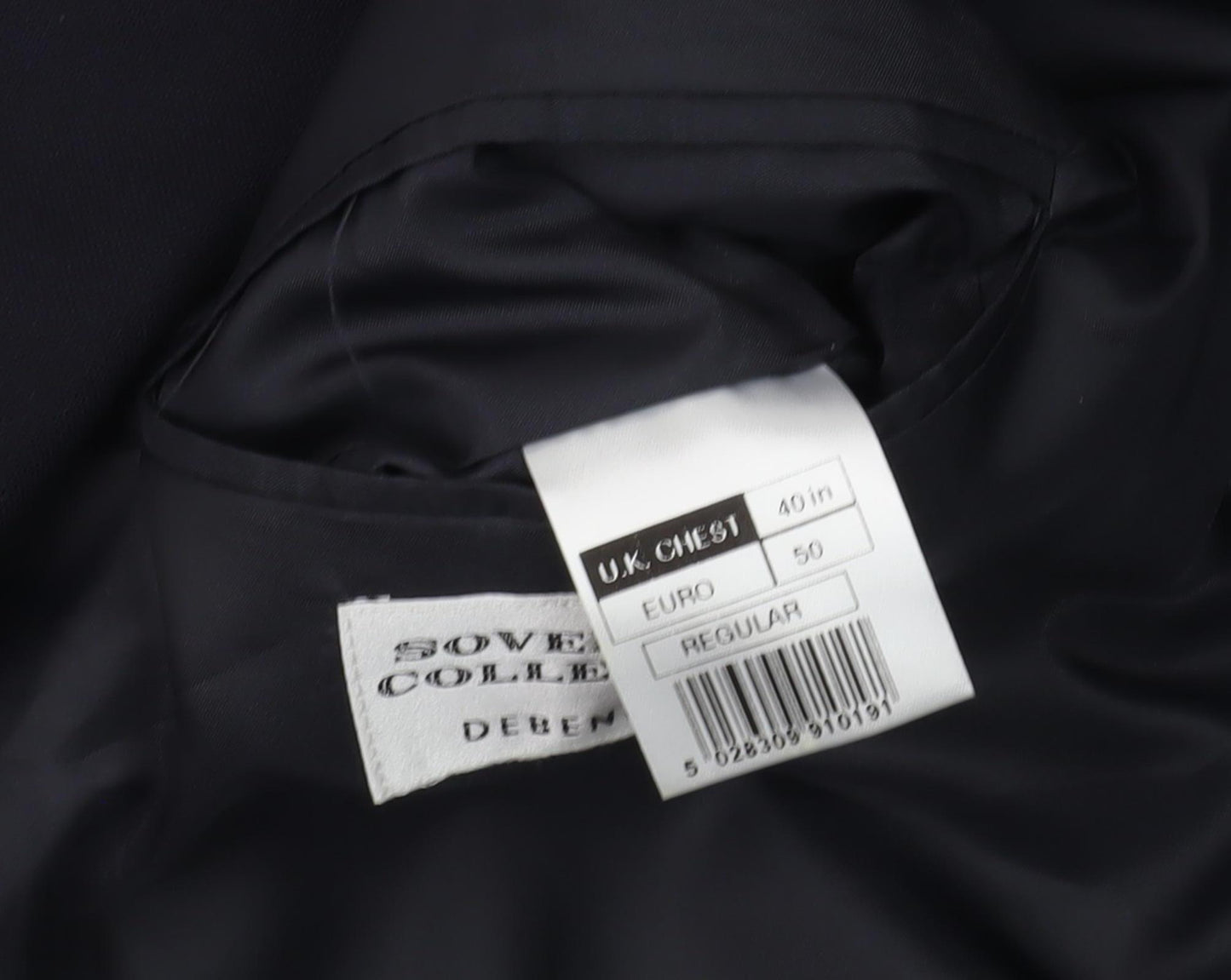 Debenhams Men's Blue Double-Breasted Blazer, Size 40R