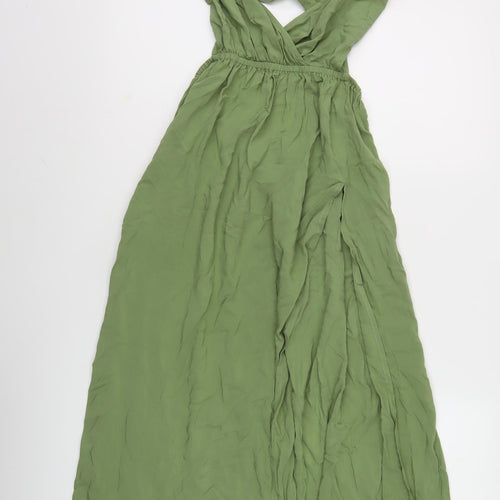 ASOS Women’s Green Maxi Dress, Size 8, Casual, Open Back