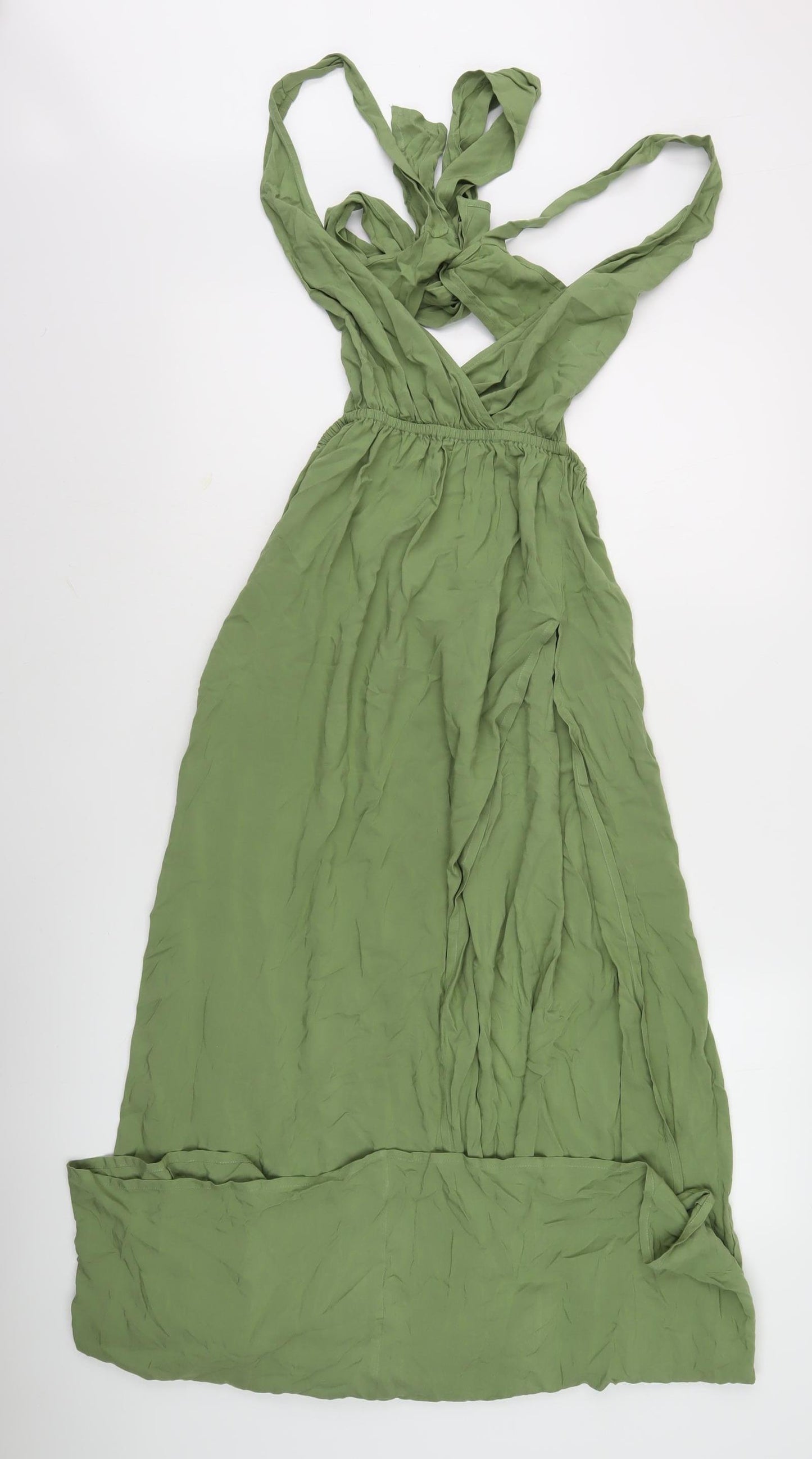 ASOS Women’s Green Maxi Dress, Size 8, Casual, Open Back