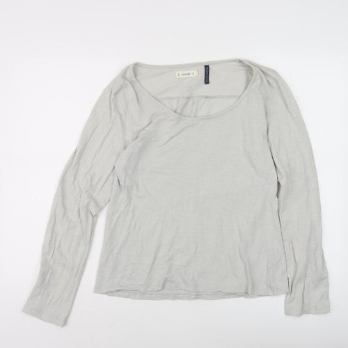 Seasalt Women's Ivory Cotton Long Sleeve Top Size 12