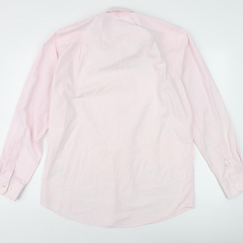 Next Men's Pink Regular Fit Dress Shirt - Size 16.5