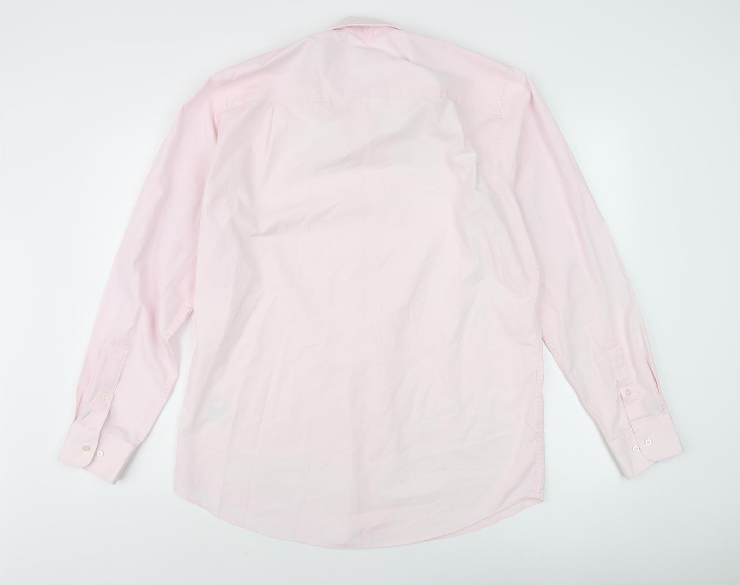Next Men's Pink Regular Fit Dress Shirt - Size 16.5