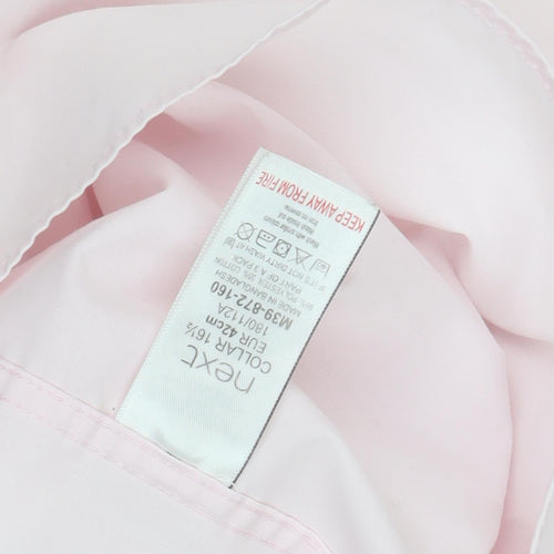 Next Men's Pink Regular Fit Dress Shirt - Size 16.5