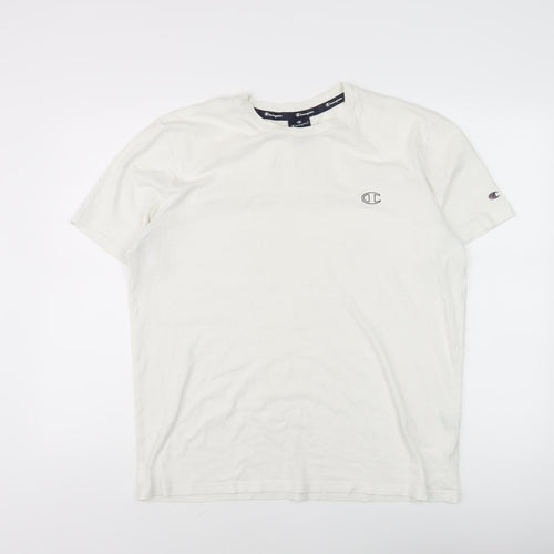 Champion Men's White T-Shirt L Regular Fit