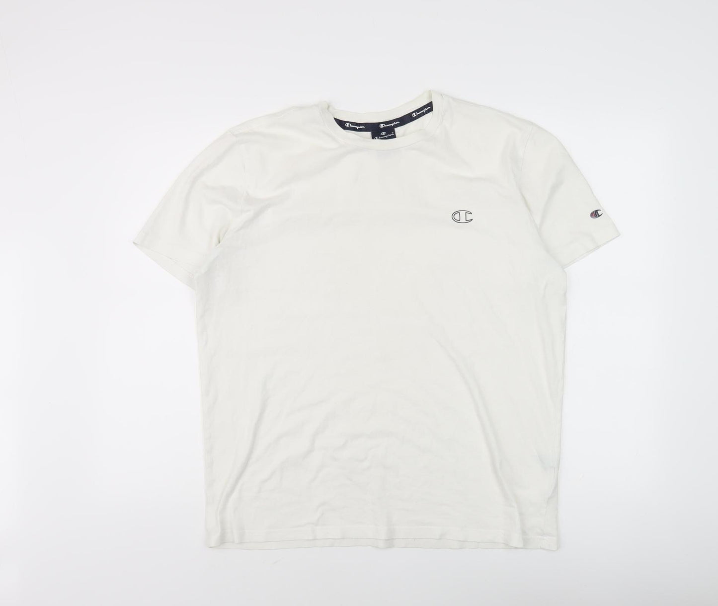 Champion Men's White T-Shirt L Regular Fit