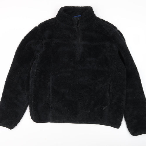 Mountain Warehouse Black Fleece Zip Sweatshirt L