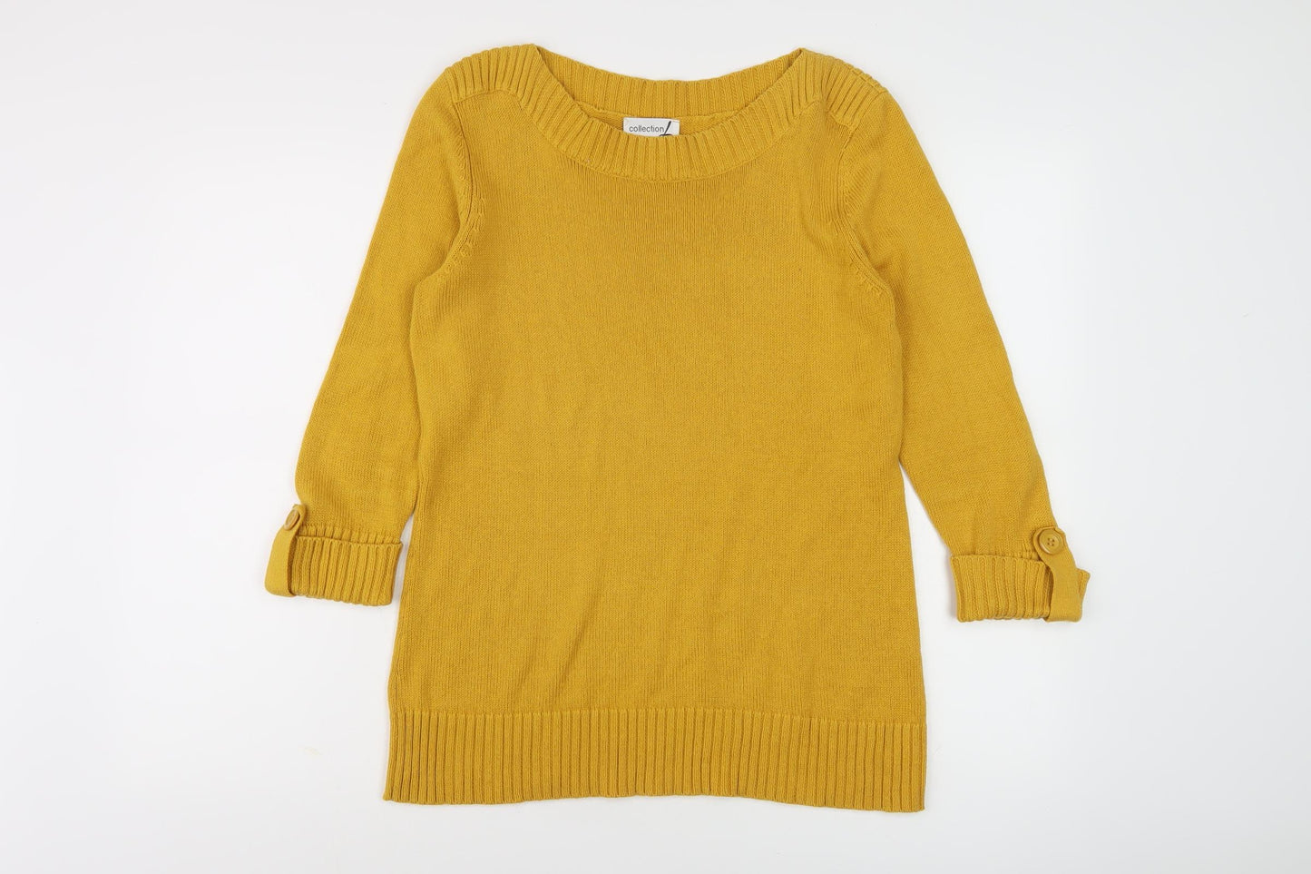 Collection L Women's Yellow Pullover Jumper, Size 12
