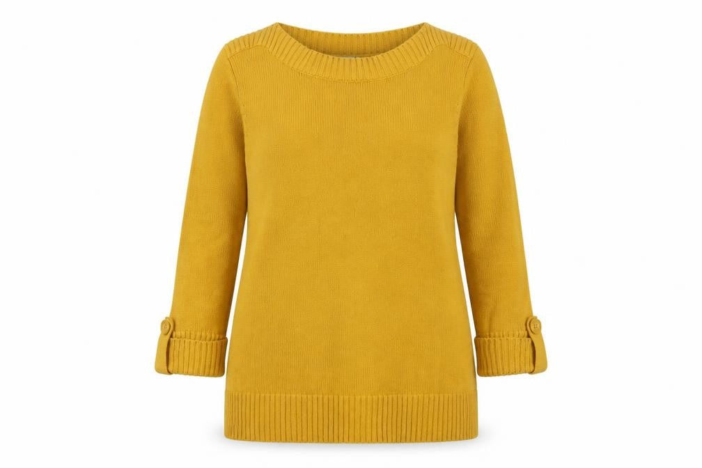 Front view of Collection L Women's Yellow jumper, size 12