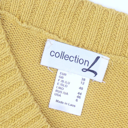 Collection L Women's Yellow Pullover Jumper, Size 12