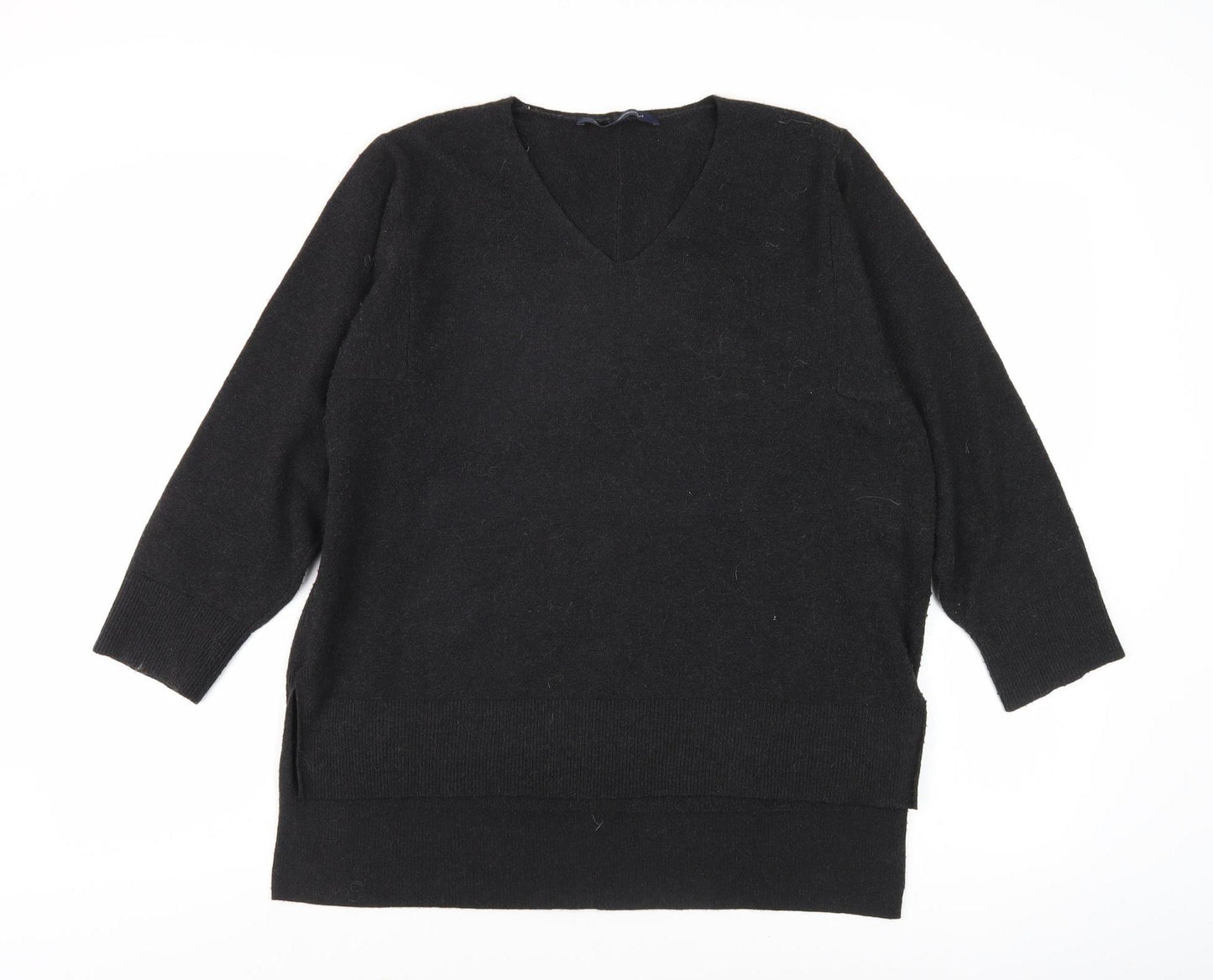 French Connection Women's Black V-Neck Pullover Jumper Size S