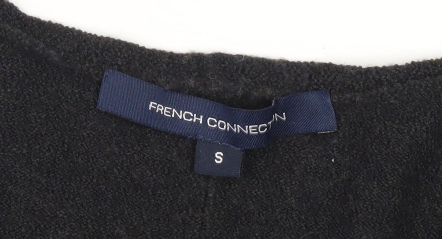 French Connection Women's Black V-Neck Pullover Jumper Size S