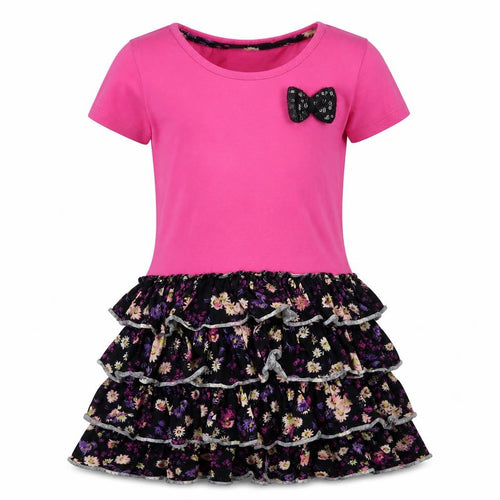 Girls Pink Floral Bluezoo Dress, Age 9-10, Fit & Flare Style