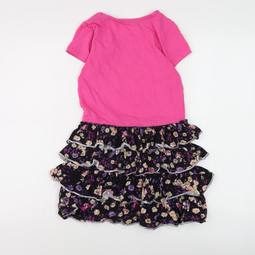 Girls Pink Floral Bluezoo Dress, Age 9-10, Fit & Flare Style