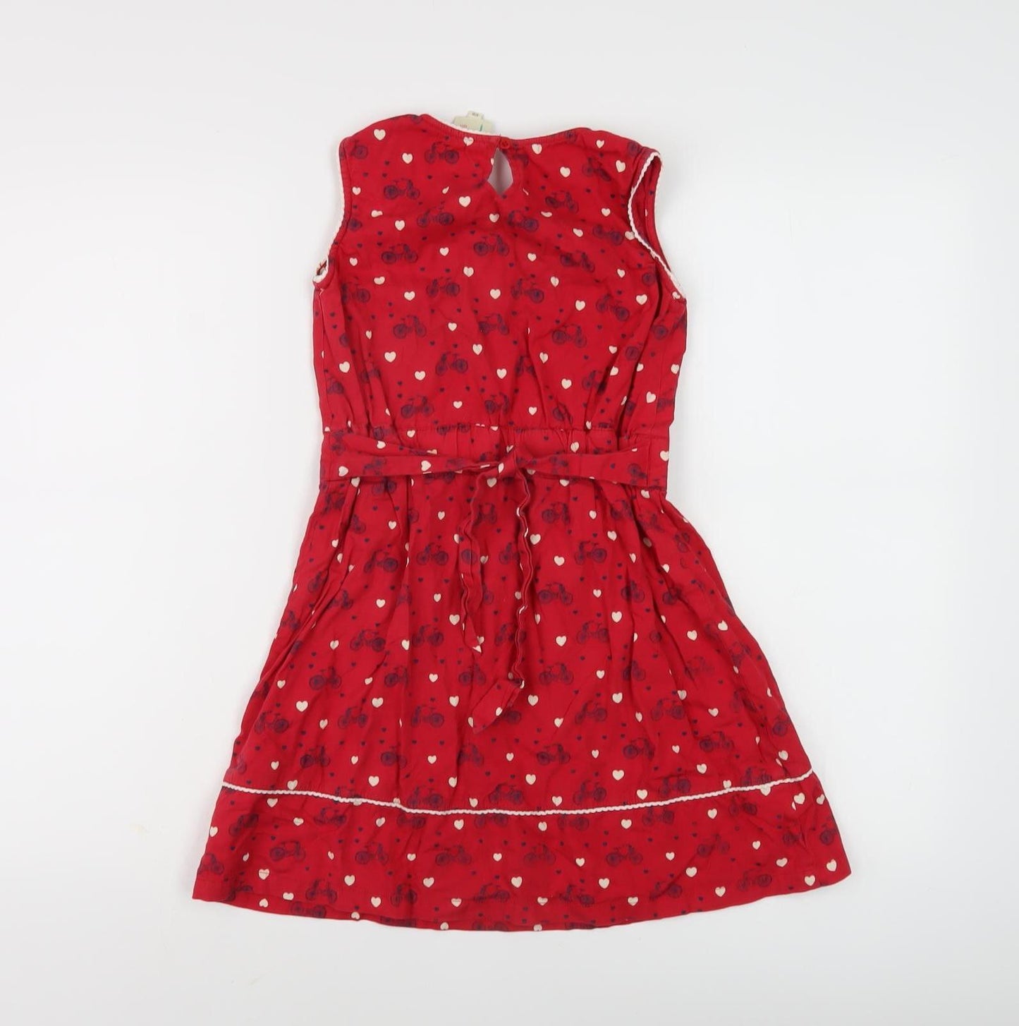 Yumi Girls Red Animal Print Cotton Dress, Size 9-10 Years