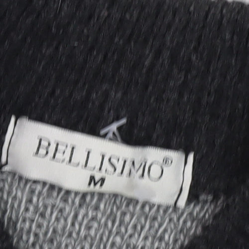 Bellissimo Men's Grey Argyle Knit Jacket M