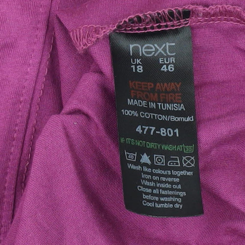 Next Women's Purple Top, Size 18, Casual Cotton