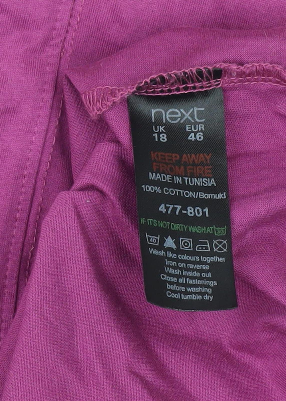 Next Women's Purple Top, Size 18, Casual Cotton