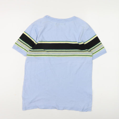 BDG Boys Blue Striped T-Shirt S Casual Basic Top
