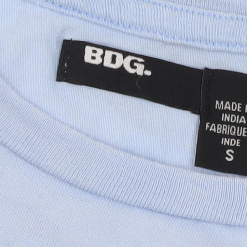 BDG Boys Blue Striped T-Shirt S Casual Basic Top