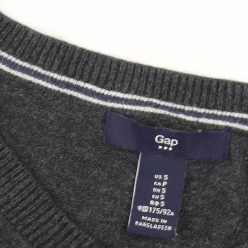 Gap Men's Grey Wool Pullover Jumper - Size S