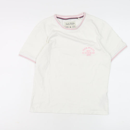 Jack Wills Women's White T-Shirt UK Size 10