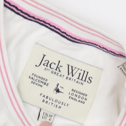 Jack Wills Women's White T-Shirt UK Size 10