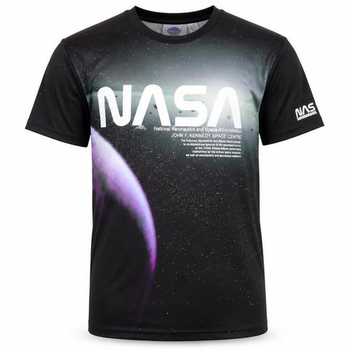 NASA Unisex Kids Black Graphic T-Shirt Size S