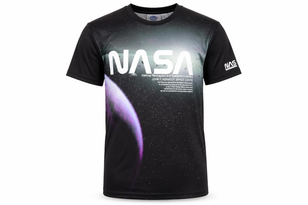 NASA Unisex Kids Black Graphic T-Shirt Size S