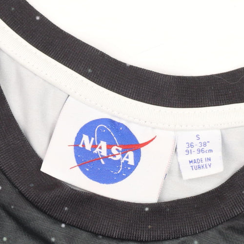 NASA Unisex Kids Black Graphic T-Shirt Size S
